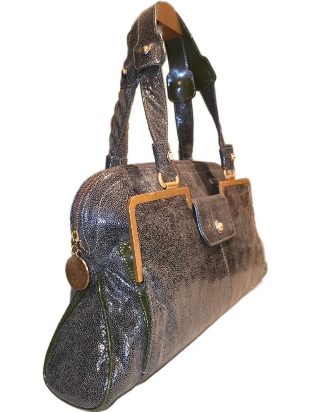 Stella McCartney Falabella Green Cruelty Free Faux Leather Satchel